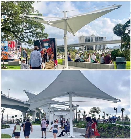 أحدث حالة شركة حول Employing the premium-quality Strong architectural-grade shade structure tensioned membrane of carpark, we installed approx 15,000 square metres of shade، حيث تم تثبيت مساحة 15،000 متر مربع من الظل.ما يكفي لتغطية 850 أماكن وقوف السيارات في موقف السيارات المتميز و Undercover long term carpark.