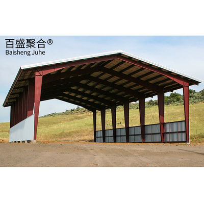 جودة  Q235/Q345B Grade Light Steel Structure Metal Hay Sheds مصنع