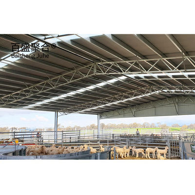 الباب المنزلق والباب المتحرك تصميم Q345 الإطار المعدني بيت الماعز / الغنم لمزرعة الأبقار / الماشية