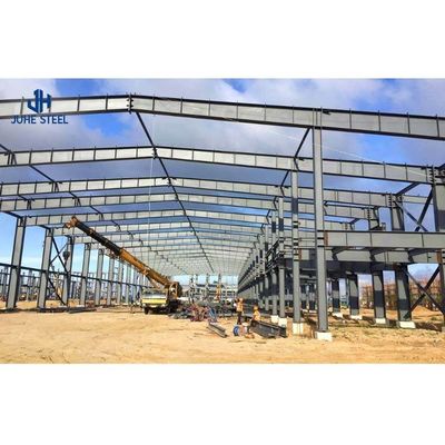 التصميم السريع هيكل الفولاذ الخفيف الإطار المستودع المعدني الجاهز مع امتداد كبير