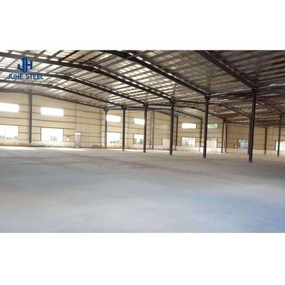 التصميم السريع هيكل الفولاذ الخفيف الإطار المستودع المعدني الجاهز مع امتداد كبير