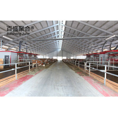 حظيرة البقر المصنوعة مسبقاً مع إطار هيكلي من الفولاذ الخفيف ومعتمدة على ISO9001 2008/CE/BV