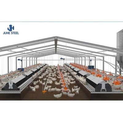 ISO9001 2008/CE/BV معتمد مزرعة الدواجن الحديثة هيكل الفولاذ الخفيف بيت الدجاج