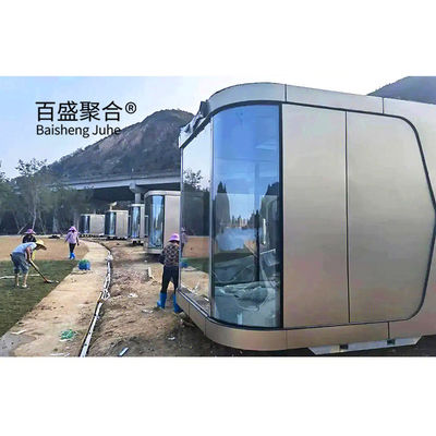 فولاذ Prefab Modular 2023 كبسولة الفضاء المنزل / الفندق / المنزل لتزيين المناظر الطبيعية