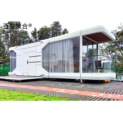 أسلوب التصميم الحديث الكبسولة الفضائية الملونة المخصصة المنزل الذكي AI Voice Container House