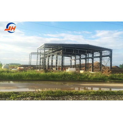 الدرجة Q345 Q235 الصلب الخفيف تصميم الإطار الرئيسي المعدني مبنى المستودع المجهز