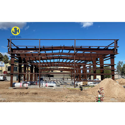 الدرجة Q345 Q235 الصلب الخفيف تصميم الإطار الرئيسي المعدني مبنى المستودع المجهز