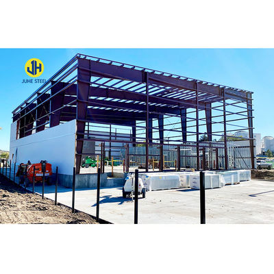 الدرجة Q345 Q235 الصلب الخفيف تصميم الإطار الرئيسي المعدني مبنى المستودع المجهز