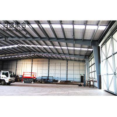 Large Span Steel Space Frame Structure Office Prefab Workshop with H Steel Column المكتب المعدل المعدل المعدل المعدل مع H Steel Column