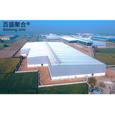 Large Span Steel Space Frame Structure Office Prefab Workshop with H Steel Column المكتب المعدل المعدل المعدل المعدل مع H Steel Column