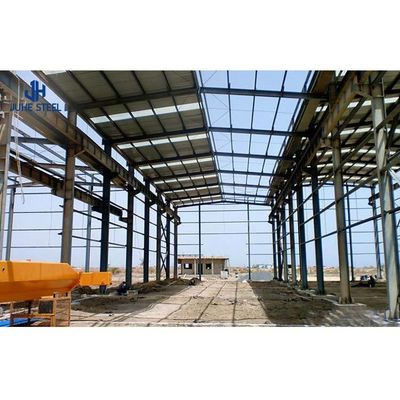 الصلب الخفيف Q355 Q235 الإطار الرئيسي فترة البناء القصيرة مستودع مصنوع مسبقًا