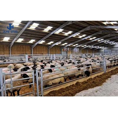 Q235 Q355B Steel Livestock Shelter Poultry Farm تخطيط التصميم منزل قريب مزرعة الدجاج