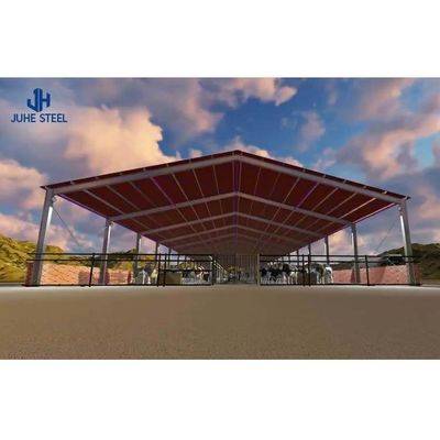 طلاء Q235B / Q345B مخازن الزراعة متعددة الاستخدامات منخفضة الكربون للمستودعات المعدلة مسبقاً