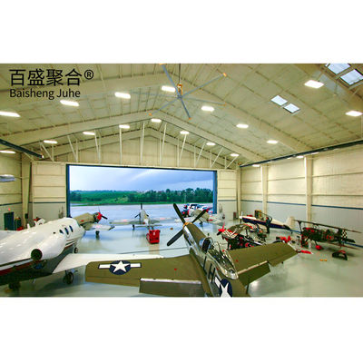 Q235/Q345B Grade Prefabricated Steel Structure Aircraft Hangar For Storage Warehouse المعدات المعدة من الفولاذ المعدة مسبقاً