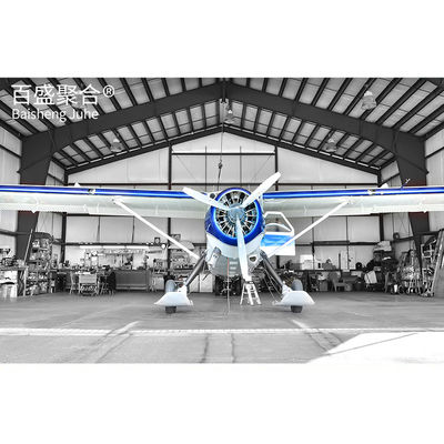 Q235/Q345B Grade Prefabricated Steel Structure Aircraft Hangar For Storage Warehouse المعدات المعدة من الفولاذ المعدة مسبقاً
