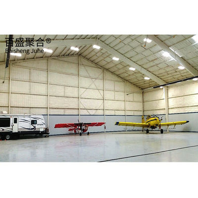 Q235/Q345B Grade Prefabricated Steel Structure Aircraft Hangar For Storage Warehouse المعدات المعدة من الفولاذ المعدة مسبقاً