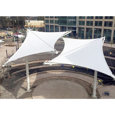 800-1300GSM الأقمشة المغطاة بـ PVC الغشاء المعماري غشاء الشد غشاء ظلال الهياكل