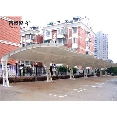 PVDF PTFE غشاء غشاء الشد الكبير الإطار الفولاذي السقف التلقائي لـ 3 سيارات مواقف السيارات