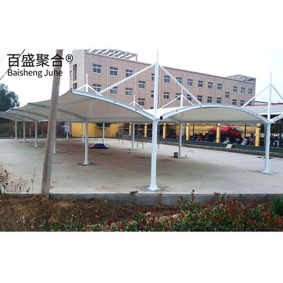 ملمبران النسيج PVDF/PTFE الإنهاء البحرية الفولاذية المعدنية Carport غطاء