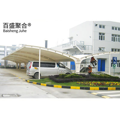 PVDF/PTFE PVC مغلفة T هيكل مواقف السيارات الشائكة مقاومة للحريق