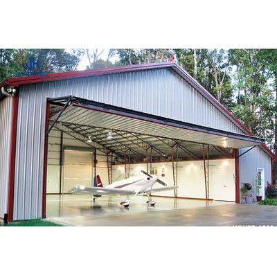 Steel Frame Commercial Building Metal Carports PVC Hangar For Heavy Duty Storage أجزاء من المباني المعدنية